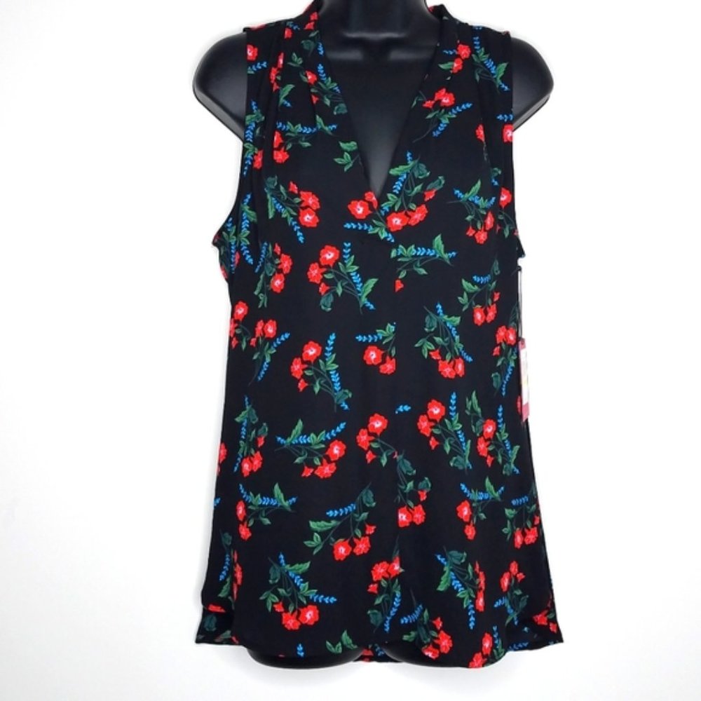 NWT VINCE CAMUTO FLORAL TANK BLOUSE SZ. M